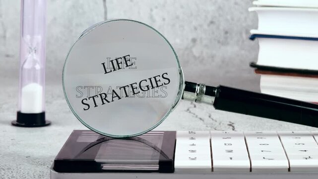 LIFE STRATEGIES words. This presentation delves into advanced business concepts and finance strategies, using engaging animations to offer clear insights for effective decision-making.