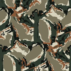 abstrect camoflage semaless pattern on millity background © Sagar