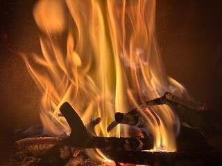 Gem&uuml;tliches Kaminfeuer