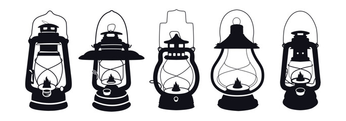 Hurricane Lantern. Kerosene Oil Lamp Hurricane Set