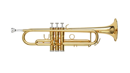 Obraz premium Golden Trumpet, isolated on transparent background