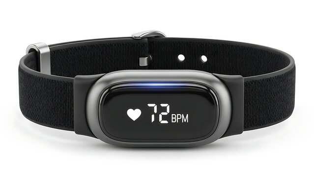 Heart rate monitoring fitness tracker with digital display