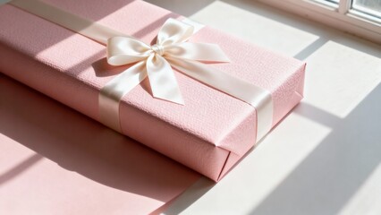 Elegant Blush Pink Valentine Gift Wrap
