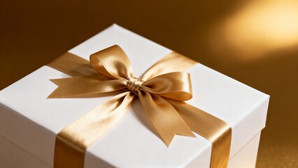 Luxury Ivory Valentine Gift Wrap with Champagne Ribbon