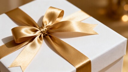 Luxury Ivory Valentine Gift Wrap with Champagne Ribbon