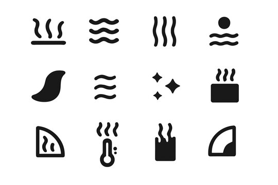 Tile heat curve vector bar icon arc panel block wave patch shimmer