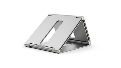 Silver laptop stand for improved productivity and ergonomics