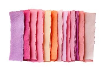 Colorful pastel sticky notes set isolated on transparent background