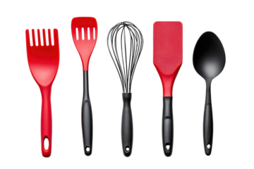 Cooking utensils collection isolated on transparent background