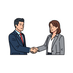Fototapeta premium Business handshake isolated on transparent background