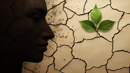 Emerging life from the ashes of environmental despair a symbol of hope and renew