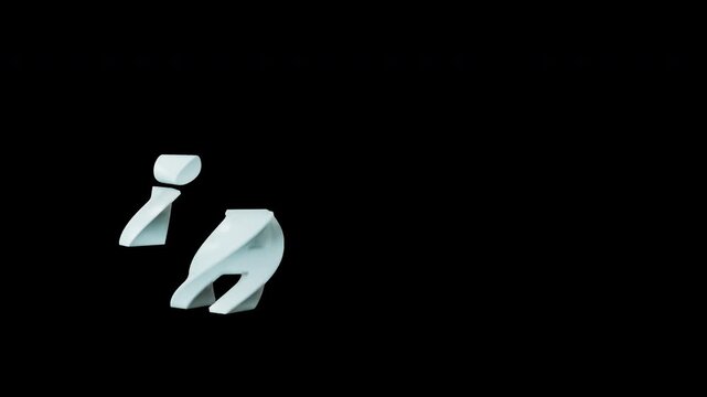 Spanish &ldquo;&iexcl;Hola!&rdquo; greeting text animation with glossy 3D letters. Includes several color versions on alpha channel.