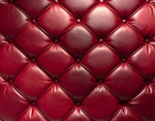 Obraz premium Luxurious Deep Burgundy Quilted Leather Texture with Diamond Stitch Pattern