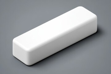 Minimalist Rectangular Object on Gray Surface Neutral Lighting and Isolated Perspective