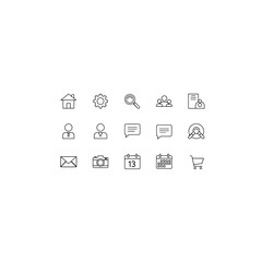 Naklejka premium Icon set for various activities isolated on transparent background