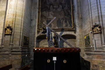 Sculpture of Christ in Granon Cathedral, Spain