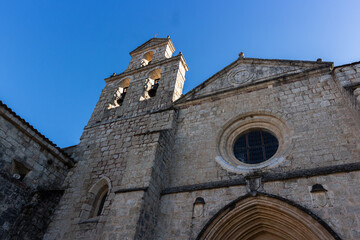 old church in small town in spain, at camino santiago