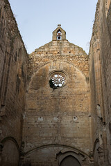 ruined monastery in spain, on camino de santiago