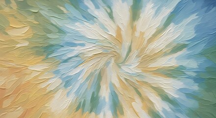 Abstract feather texture with soft color gradients in radial pattern for wallpaper design