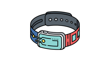 Fototapeta premium Futuristic Wearable Necklace Icon Smart Tech Accessory