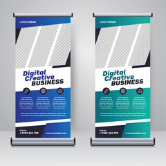 Corporate rollup or X banner design template