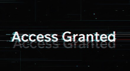 Access Granted Digital Security Concept.