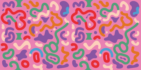 abstract repeating motif organic shapes vertical symmetry pattern