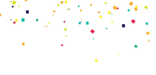 confetti falling down isolated on transparent background