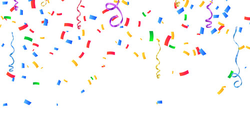 confetti falling down isolated on transparent background ©  PixelPulse