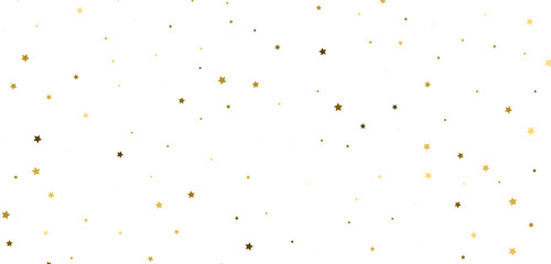 gold stars confetti, Falling magic glitter confetti, golden dust. Modern Design elements or decoration ©  PixelPulse