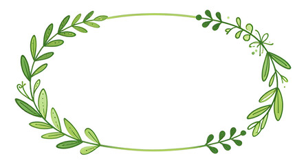 Obraz premium green laurel wreath vector, laurel wreath clipart, round laurel frame vector, circular laurel wreath, laurel leaves vector, hand-drawn laurel wreath, botanical laurel wreath vector, decorative laurel 