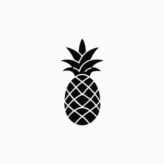 Obraz premium pineapple icon silhoutte vector style template