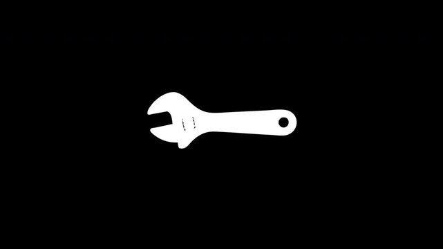 Adjustable wrench repair tool digital hud animation
