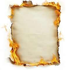 burnt paper with burnt edges