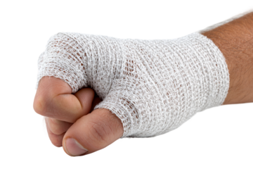 elastic hand wrap roll isolated on transparent background