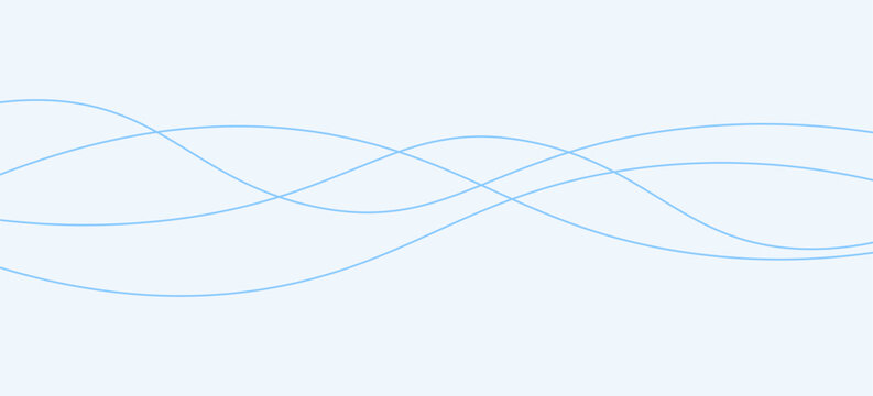 Digital graphical abstract background set. Curved thin wavy line background for artist. Flowing wavy stroke elements on white page. Thin line wavey background on isolated white background.