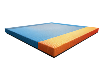 high jump foam pad isolated on transparent background
