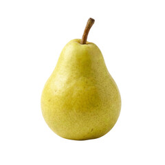 Fresh Yellow Green Pear Fruit Isolated on White
