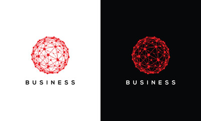 Global Network Sphere Logo , Business Connection and Technology.