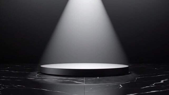 P43-Empty gradient black backdrop wallpaper studio floor template of abstract light dark background spac 4K 10s
