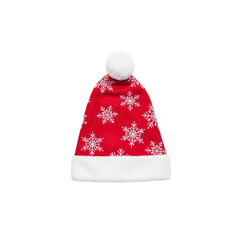 Red Christmas hat with snowflakes