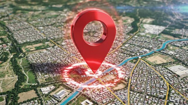 P342-red pin point. map address location pointer symbol 4K 10s