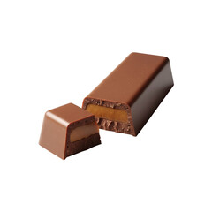 Fototapeta premium Chocolate caramel bar cut open
