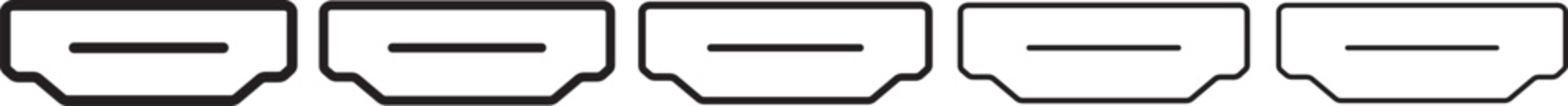 Obraz premium HDMI icon symbol for your web designs. HDMI icon for ui or ux isolated on Transparent background 