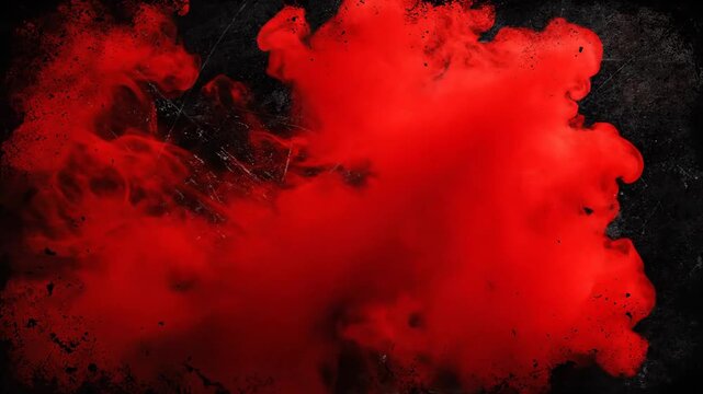 P32-grunge dark horror black background with bright red mist smoke halloween goth design 4K 10s