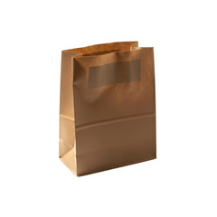 Brown paper bag on Transparent Background