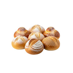 Variety of freshly baked bread rolls