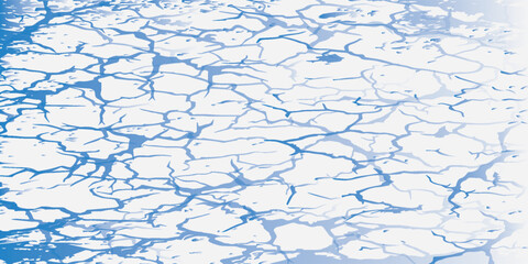 Obraz premium Abstract blue and white cracked pattern background.