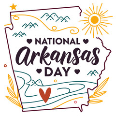 NATIONAL ARKANSAS DAY vector illustration