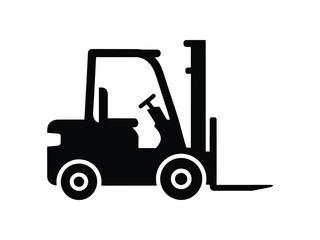 Forklift Vehicle Silhouette Icon © MODINA